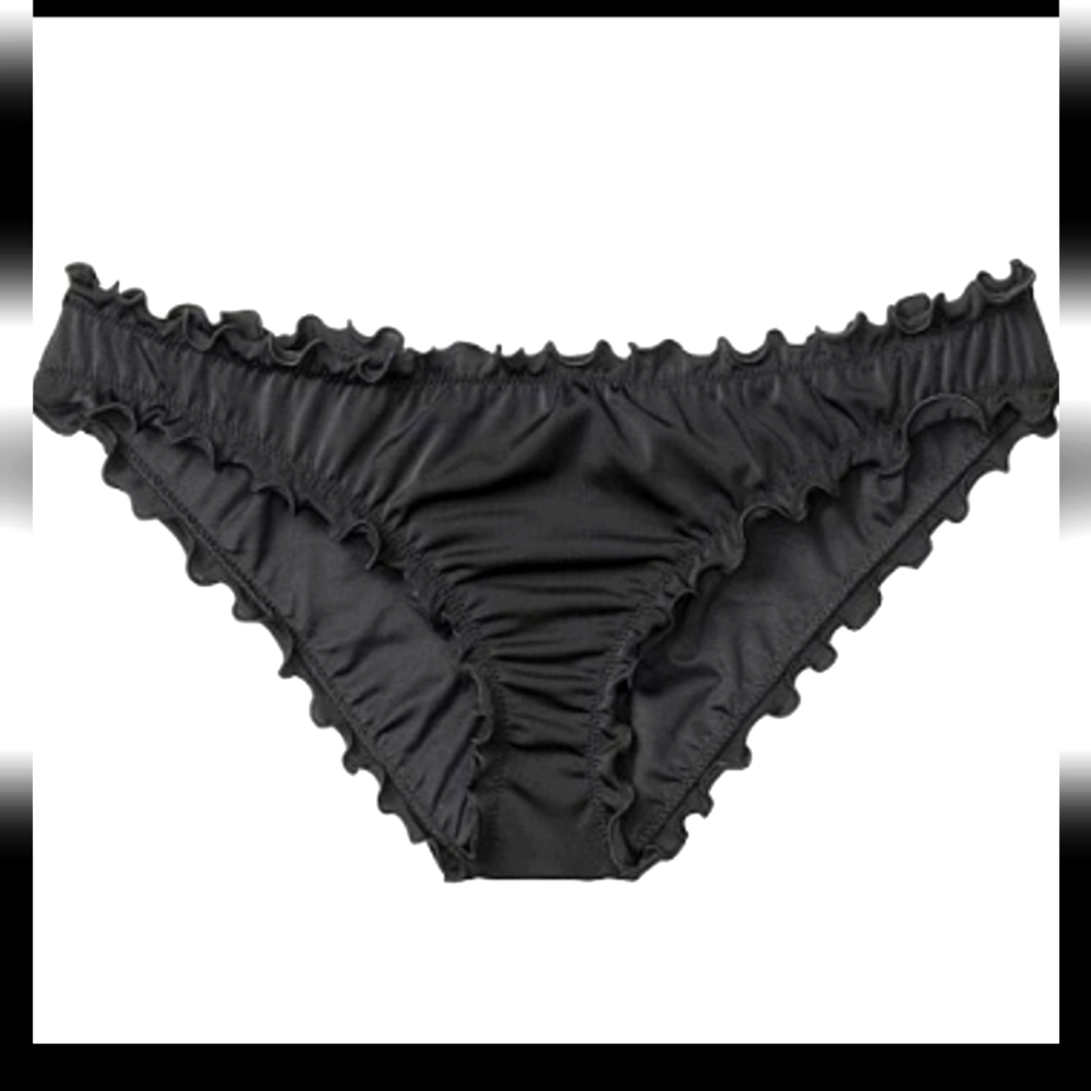 Victorias Secret Cheeky Low Rise Ruffle Ruched Bikini Swim Bottom - Picture 2 of 3
